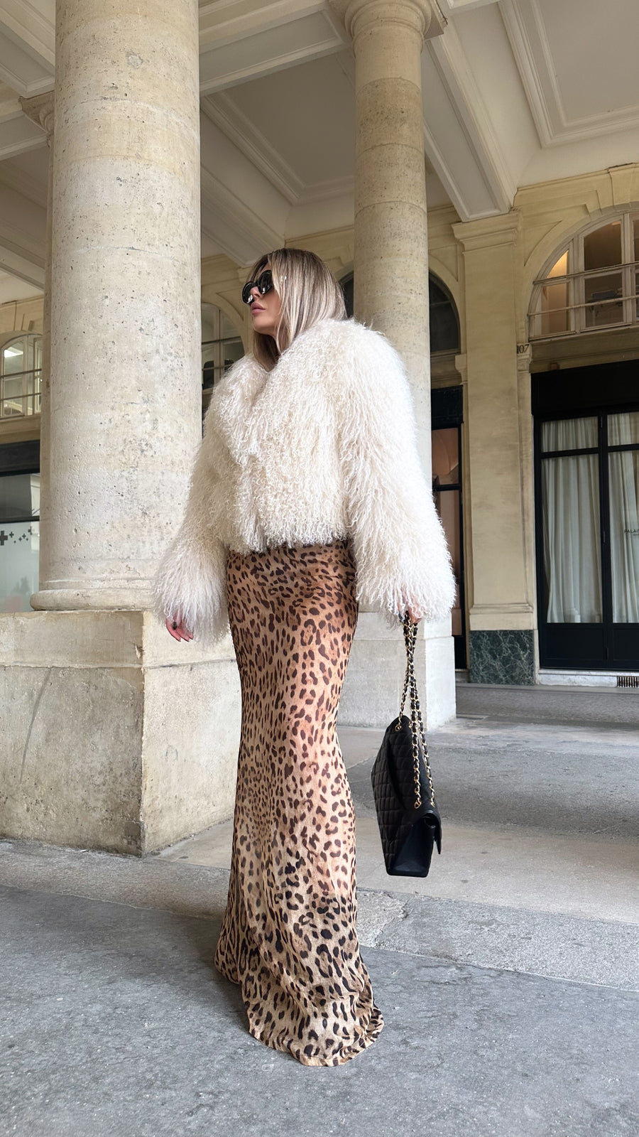 Paloma Leopard Silk Skirt