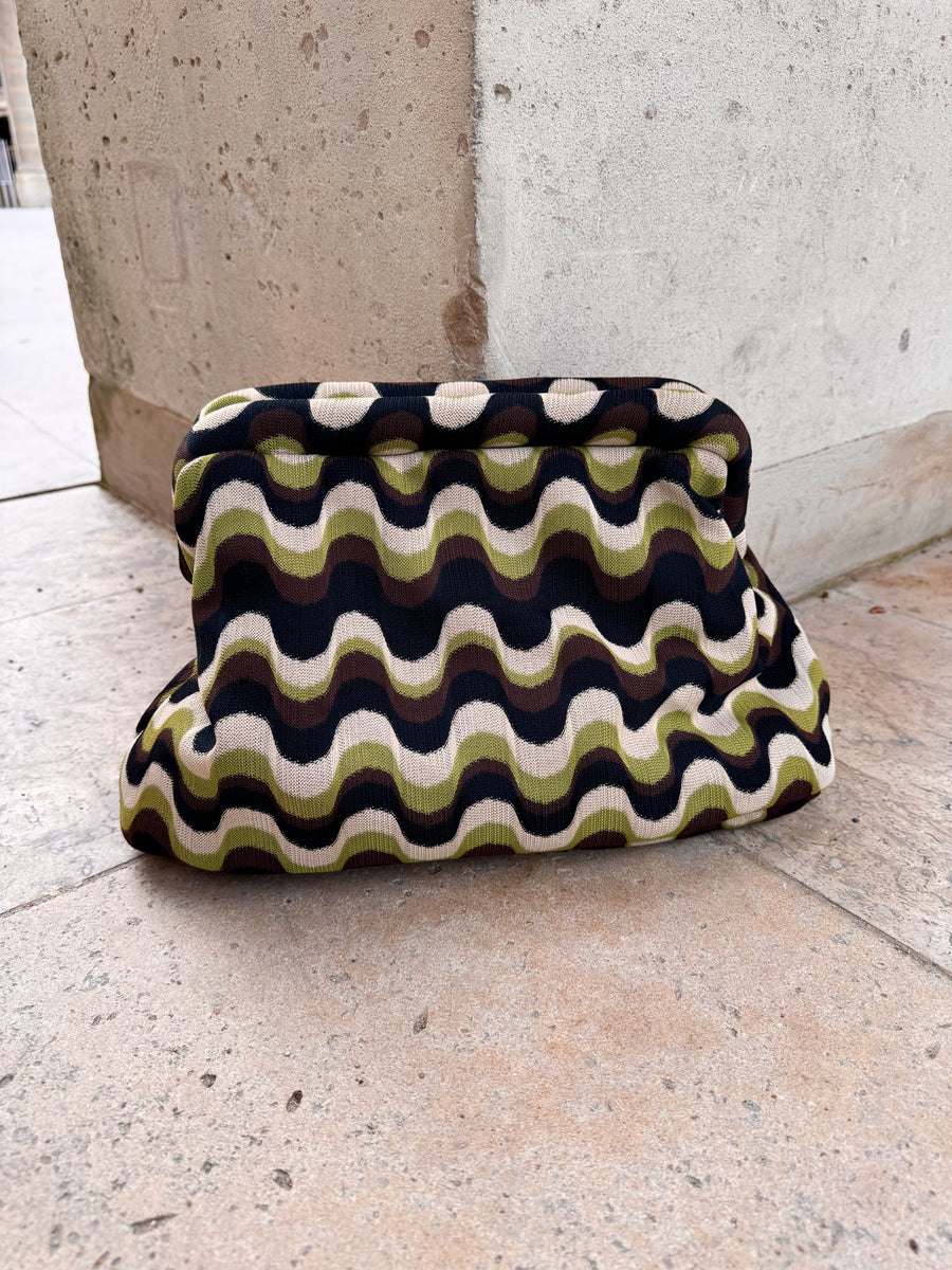 Chloe Oversized Clutch - Matcha Knit