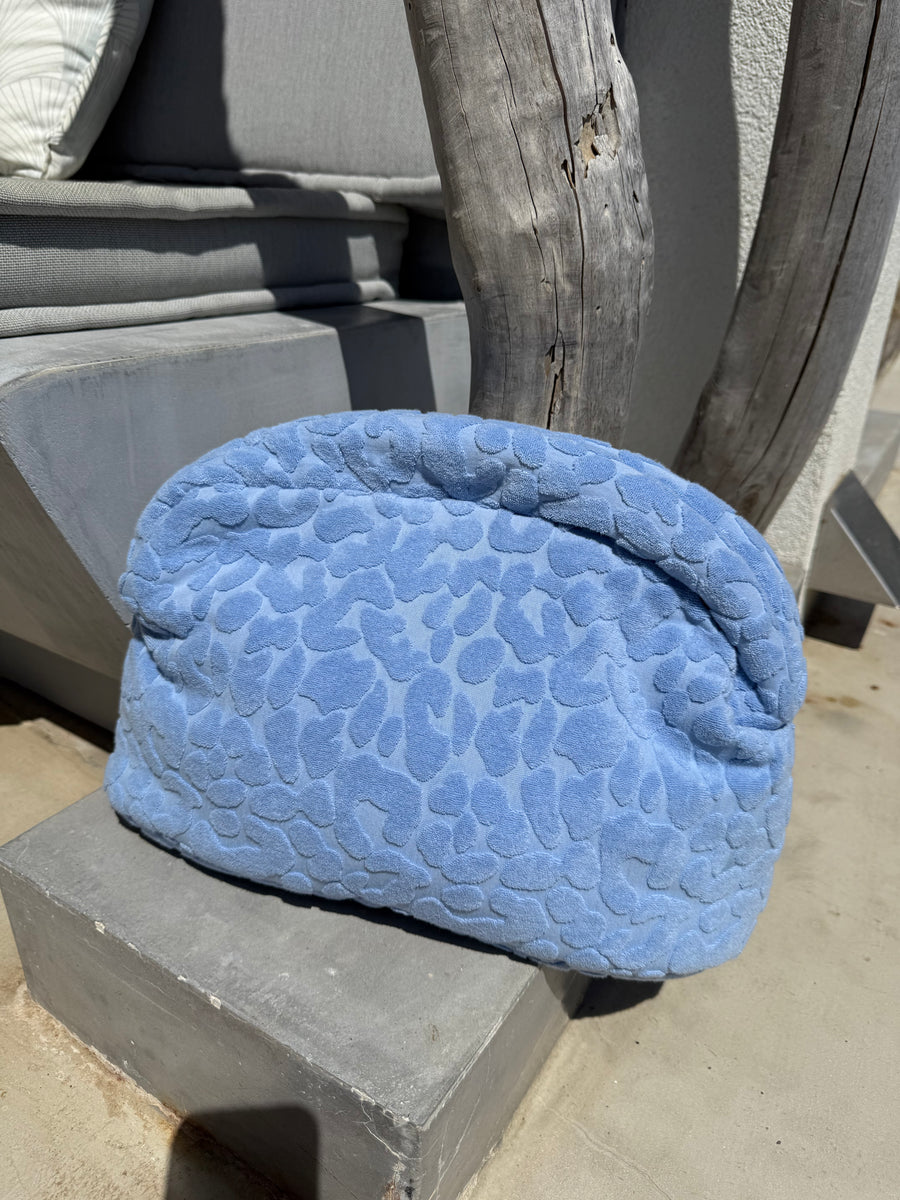 Chloe Oversized Clutch - Blue Leopard