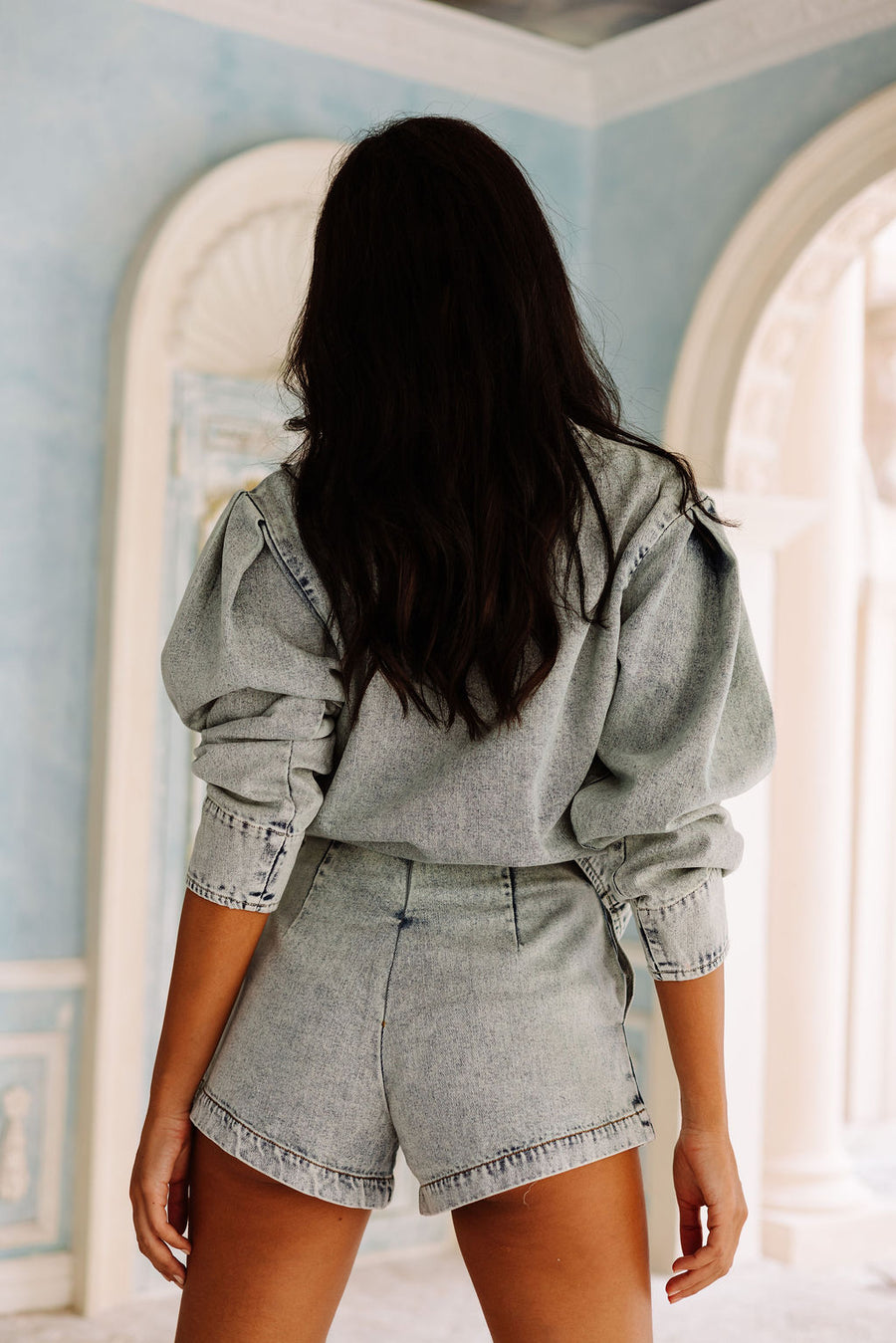 Gigi Shorts- Vintage Denim